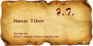 Hanus Tibor névjegykártya